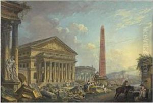 Fantaisie Architecturale Avec Le Theatre De L'odeon