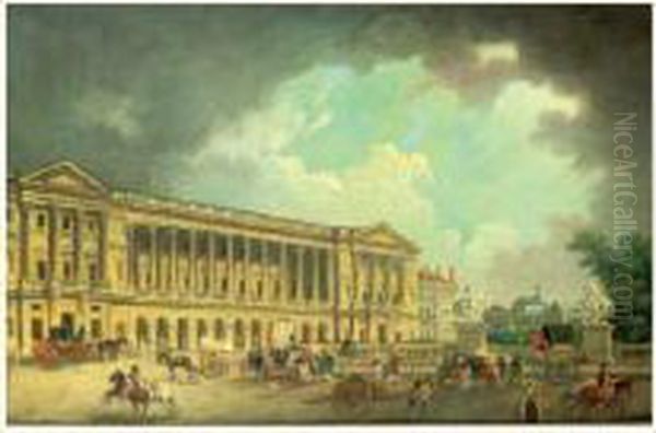 Vue Du Garde-meuble Place Louis Xv, Et Des Chevaux De Marly - view 1