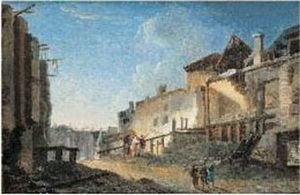 Les Destructions Devant La Colonnade Du Louvre