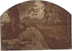 Symbolist Study Of Sleeping Woman In Woods, 1905 by Robert Demachy