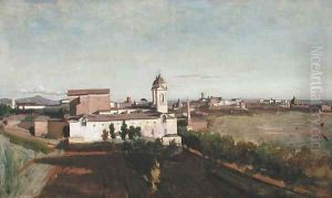 Trinita dei Monti from the Villa Medici, c.1830-34
