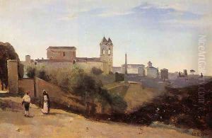 Rome, Monte Pinco, the Trinita dei Monte, View from the Garden of the Academie de France