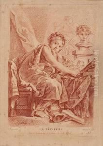 Allegorie Der Malerei by Gilles I Demarteau