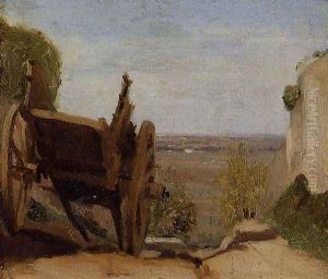 The Cart by Jean-Baptiste-Camille Corot