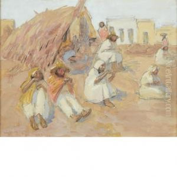 Ojibwa Women Gathering Wild Rice - view 1