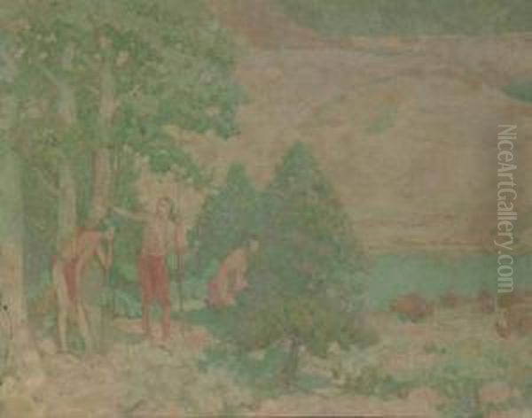 Indians Hunting Buffalo - view 1