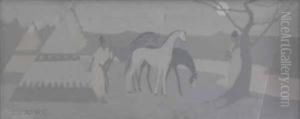 Plains Indian Scene by Edwin Willard Deming