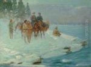 George Washington At The Future Location Of Fort Duquesne by Edwin Willard Deming