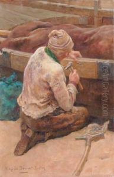 Mending The Boat - view 1