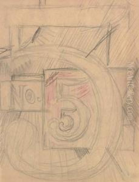 Study For Poster Portrait: "i Saw The Figure Five In Gold" - view 1