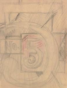 Study For Poster Portrait: "i Saw The Figure Five In Gold" by Charles Demuth