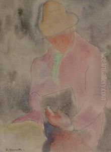 Man With Book by Charles Demuth