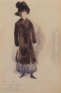 Signed Charles Demuth, Dated 1910 And Inscribed Before Your Time, Ellen Dear, L.l. by Charles Demuth