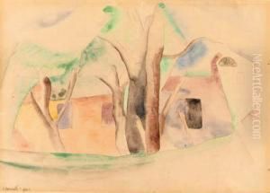 Trees And Houses by Charles Demuth