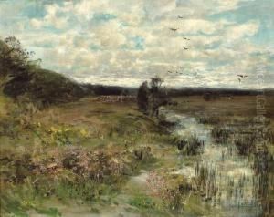 Landschap Met Herder (1892) by Gustave Den Duyts