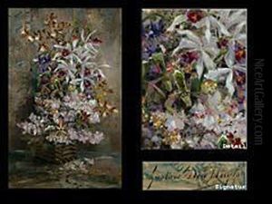 Stilleben Mit Orchideen by Gustave Den Duyts