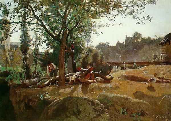 Peasants under the Trees at Dawn, Morvan - view 1