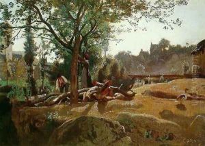 Peasants under the Trees at Dawn, Morvan