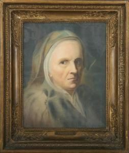 Portrait Of A Lady In Yellow Bonnet