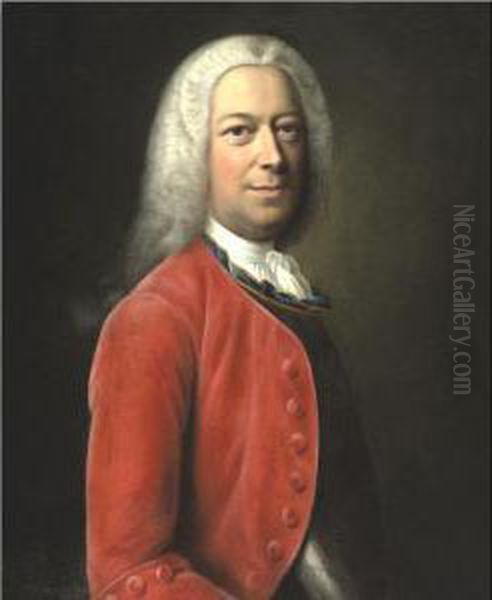 Portrait Of A Gentleman In A Red Jacket - view 1
