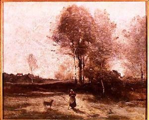 Landscape or, Morning in the Field by Jean-Baptiste-Camille Corot