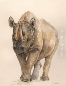 Rhinoceros Vu De Face by Dominique Vivant Denon