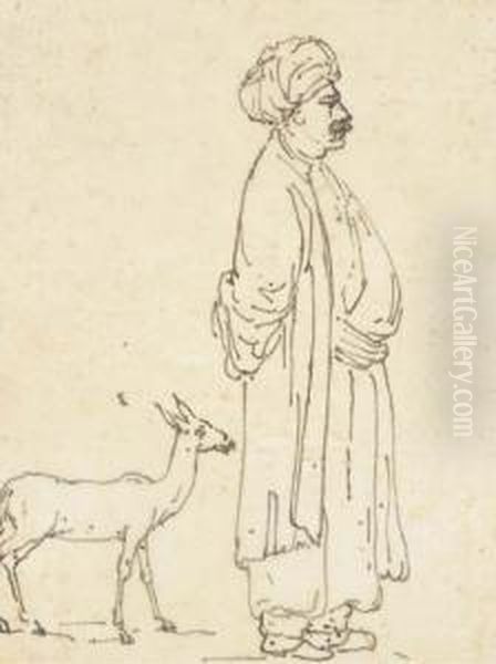 Caricature De Julie, Femme De
Chambre De Mademoiselle D'houchin; Etune Jeune Femme Marchant - view 1