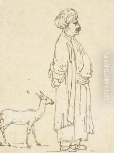 Caricature De Julie, Femme De
Chambre De Mademoiselle D'houchin; Etune Jeune Femme Marchant by Dominique Vivant Denon