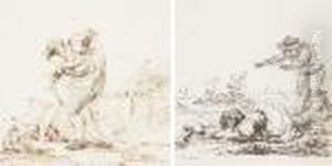 Un Homme Enlevant Une Femme; Et Perette Et Le Pot Au Lait Un Homme Enlevant Une Femme; Et Perette Et Le Pot Au Lait