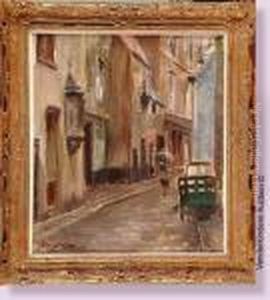 Ruelle De Bruxelles Animee Sous La Pluie