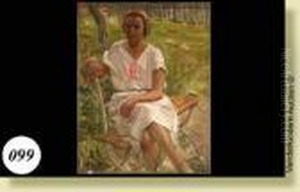 Femme Assise Dans Le Parc - view 1
