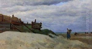The Beach at Dunkirk, 1857 by Jean-Baptiste-Camille Corot