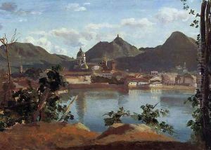 The Town and Lake Como by Jean-Baptiste-Camille Corot