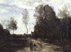 The Road by Jean-Baptiste-Camille Corot