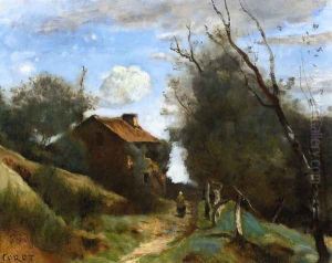 Path Towards a House in the Countryside by Jean-Baptiste-Camille Corot