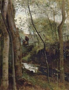 Stream in the Woods by Jean-Baptiste-Camille Corot