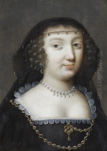 Portrait De Jeune Femme Au Collier De Perles by Claude Deruet
