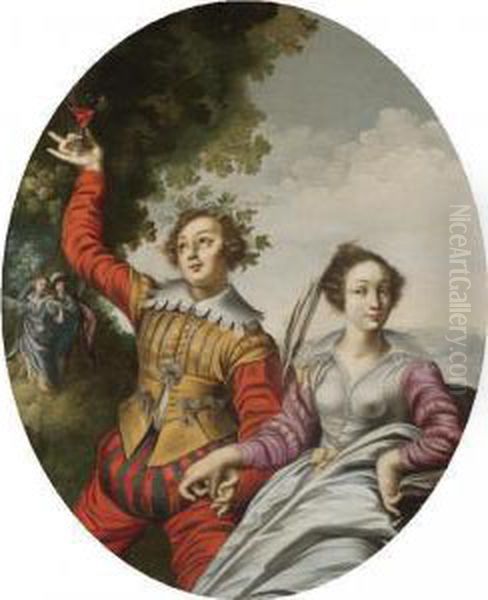 A Courting Couple In A Landscape - view 1