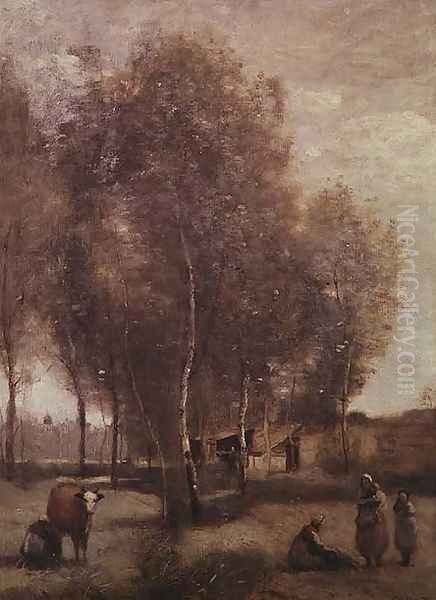 St.Catherine-les-Arras-Fields with trees and cottages - view 1
