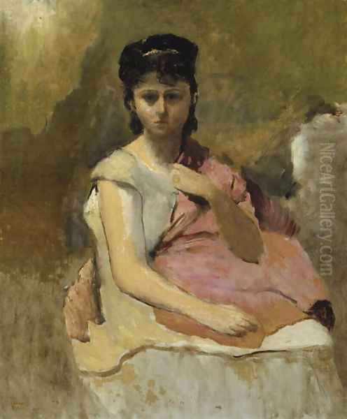 Woman with a Pink Shawl, c.1868 - view 1
