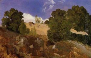 At Fontainebleau by Jean-Baptiste-Camille Corot