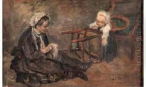 Mere Et Enfant by Marcellin Desboutin
