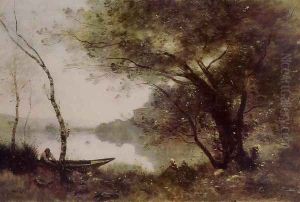 The Boatmen of Mortefontaine by Jean-Baptiste-Camille Corot