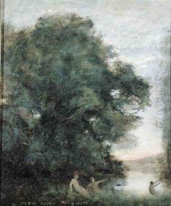 Baigneuses au Bord d'un Lac, c.1860-65 by Jean-Baptiste-Camille Corot