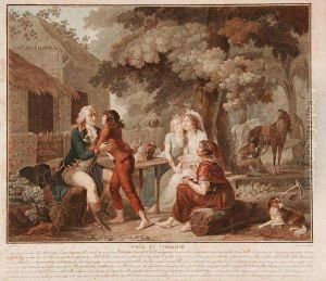 Paul And Virginia by Charles-Melchior Descourtis