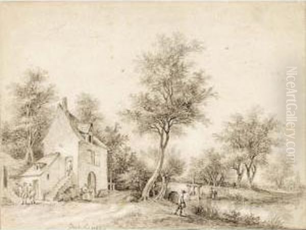 Wooded River Landscape With A Mill And A Sluice - view 1