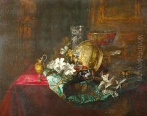 Art Objects In The Louvre by Blaise Alexandre Desgoffe