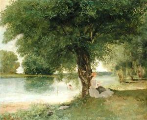 The Charente at Port-Bertaud, 1862 by Jean-Baptiste-Camille Corot