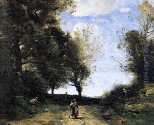 Landscape with Three Figures by Jean-Baptiste-Camille Corot