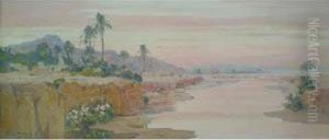 Paysage Orientaliste by Eugene Deshayes